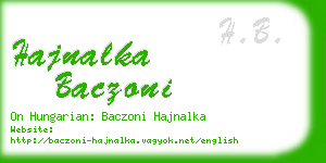 hajnalka baczoni business card